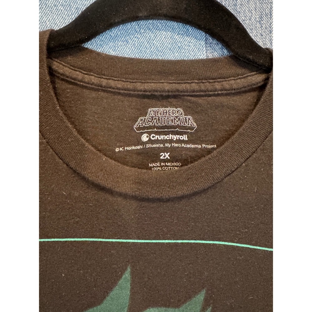 My Hero Academia Izuku Midoriya Deku Black Graphic T-Shirt Mens 2X Crunchyroll - Picture 3 of 4